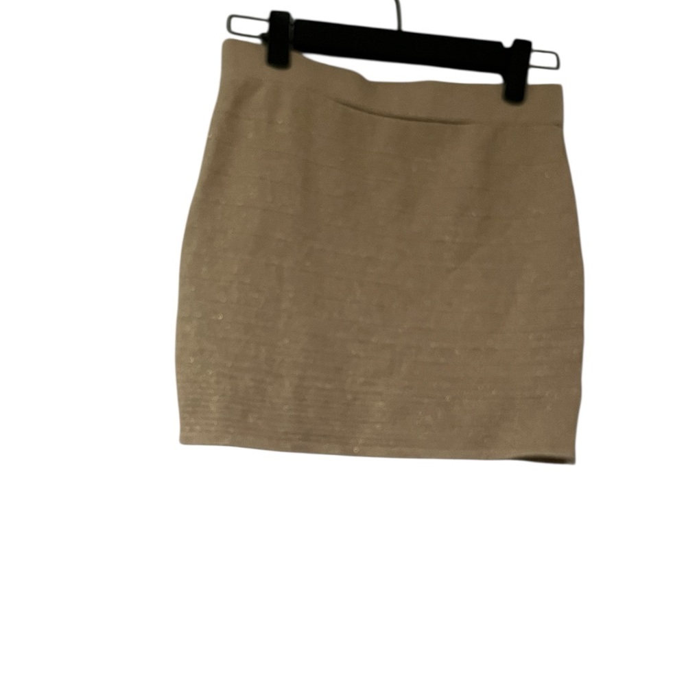 Bloom Brand Gold Color Sparkling Mini Skirt Women’s Small - Picture 2 of 3